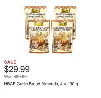 Costco HBAF Garlic Bread Almonds, 4 × 190 g offer