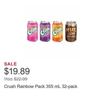 Costco Crush Rainbow Pack 355 mL 32-pack offer
