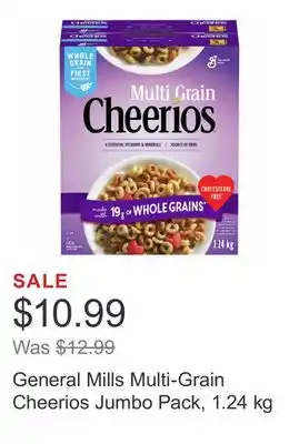 Costco General Mills Multi-Grain Cheerios Jumbo Pack, 1.24 kg offer
