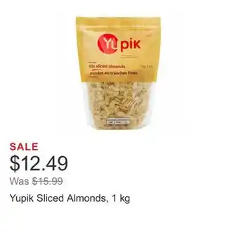 Costco Yupik Sliced Almonds, 1 kg offer