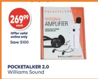 Wellwise by Shoppers POCKETALKER 2.0 Williams Sound offer