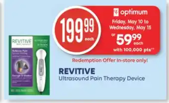 Wellwise by Shoppers REVITIVE Ultrasound Pain Therapy Device offer