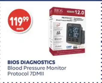 Wellwise by Shoppers BIOS DIAGNOSTICS Blood Pressure Monitor Protocol 7DMII offer