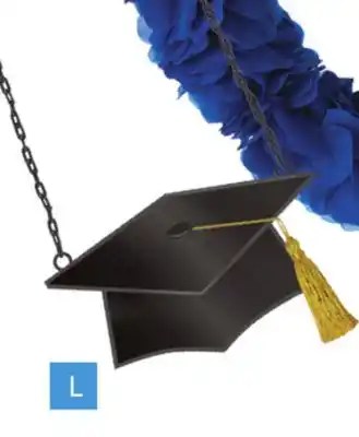 Party City Graduation Cap Charm Necklace, Black/Gold offer