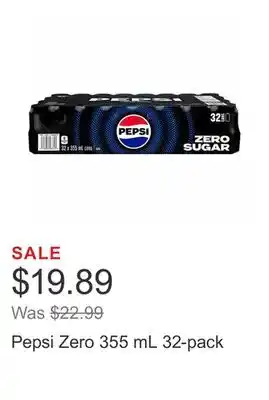 Costco Pepsi Zero 355 mL 32-pack offer