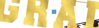 Party City GRAD Oversized Letter Graduation Banner Decoration, Gold, 11-in offer
