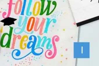 Party City Follow Your Dreams Square Paper Disposable Lunch Napkins, White/Multi-Coloured, 6.5-in, 40-pk, 2-ply, for Graduation offer