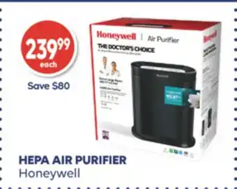 Wellwise by Shoppers HEPA AIR PURIFIER Honeywell offer