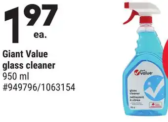 Giant Tiger Giant Value glass cleaner offer