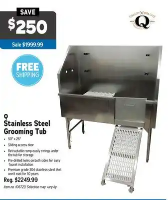 Ren’s Pets Depot Q Stainless Steel Grooming Tub offer