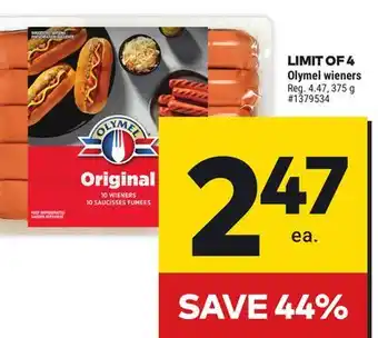 Giant Tiger Olymel wieners offer