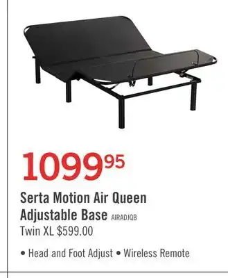 The Brick Serta Motion Air Queen Adjustable Base offer