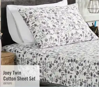 The Brick Joey 3-Piece Twin Cotton Sheet Set offer