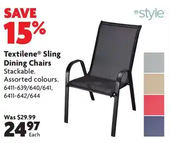 Home Hardware Textilene Sling Dining Chairs offer