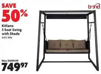 Home Hardware Kitlano 3 Seat Swing with Shade offer