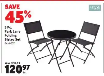 Home Hardware 3 Pc. Park Lane Folding Bistro Set offer