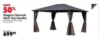 Home Hardware Niagara Charcoal Steel Top Gazebo offer