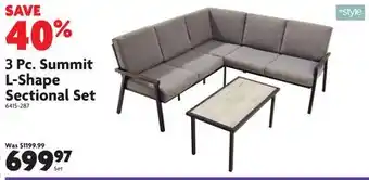 Home Hardware 3 Pc. Summit L-Shape Sectional Set offer