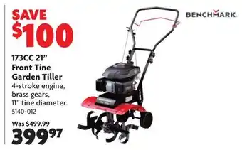 Home Hardware 173CC 21 Front Tine Garden Tiller offer