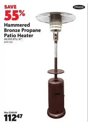 Home Hardware Hammered Bronze Propane Patio Heater offer