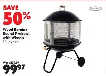 Home Hardware Wood Burning Round Firebowl with Wheels offer