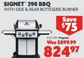 Home Hardware Signet 390 Propane BBQ WITH SIDE & REAR ROTISSERIE BURNER offer