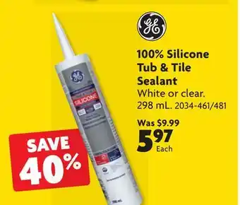 Home Hardware 100% Silicone Tub & Tile Sealant offer