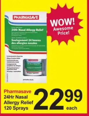 Pharmasave Pharmasave 24Hr Nasal Allergy Relief 120 Sprays offer