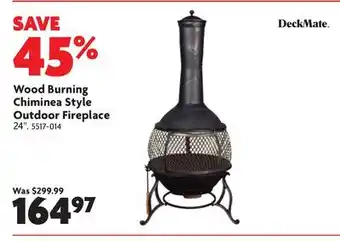 Home Hardware Wood Burning Chiminea Style Outdoor Fireplace offer