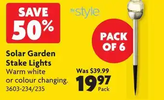 Home Hardware Solar Garden Stake Lights offer