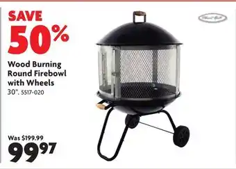 Home Hardware Wood Burning Round Firebowl with Wheels offer
