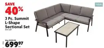 Home Hardware 3 Pc. Summit L-Shape Sectional Set offer