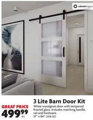 Home Hardware 3 Lite Barn Door Kit offer