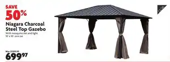 Home Hardware Niagara Charcoal Steel Top Gazebo offer