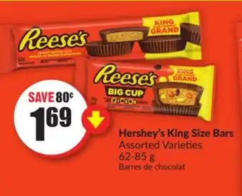 Chalo FreshCo Hershey's King Size Bars Assorted Varieties 62-85 g offer