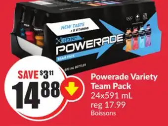 Chalo FreshCo Powerade Variety Team Pack 24x591 mL offer