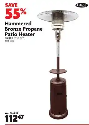 Home Hardware Hammered Bronze Propane Patio Heater offer
