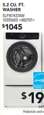 RONA ELECTROLUX 5.2 CU. FT. WASHER offer