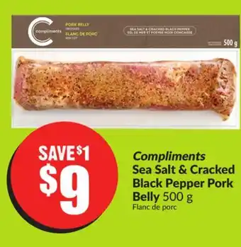 Chalo FreshCo Compliments Sea Salt & Cracked Black Pepper Pork Belly 500 g offer