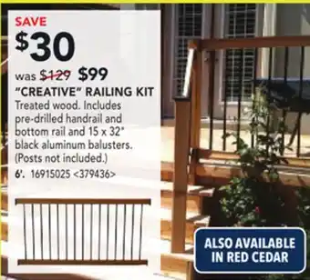 RONA 6' CREATIVE RAILING KIT offer