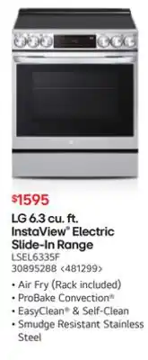 RONA LG 6.3 cu.ft. InstaView Electric Slide-In Range offer