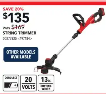 RONA CRAFTSMAN STRING TRIMMER offer