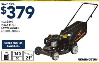 RONA REMINGTON 2-IN-1 PUSH LAWN MOWER offer
