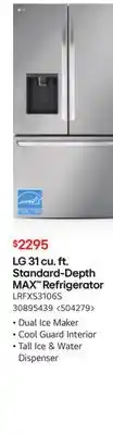 RONA LG 31 cu. ft. Standard-Depth MAX Refrigerator offer