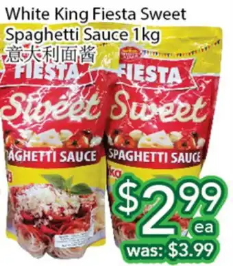 Ample Food Market White King Fiesta Sweet Spaghetti Sauce offer