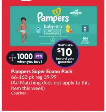 FreshCo Pampers Super Econo Pack 66-160 pk offer