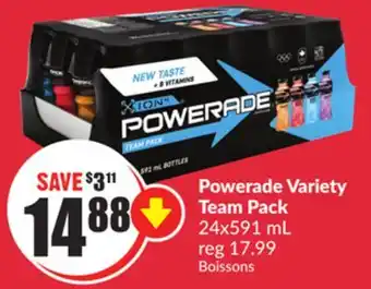 FreshCo Powerade Variety Team Pack 24x591 mL offer