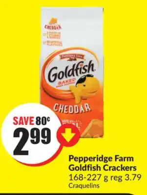 FreshCo Pepperidge Farm Goldfish Crackers 168-227g offer