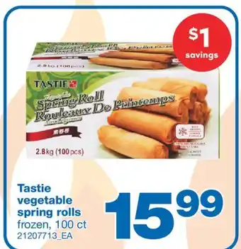 Wholesale Club TASTIE VEGETABLE SPRING ROLLS, 100 CT offer