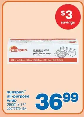 Wholesale Club SUNSPUN ALL-PURPOSE WRAP, 2500' x 17 offer